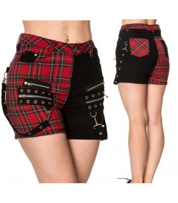 Punk Women Shorts Gothic Fashion Banned Badass Babes Shorts Women Skirt 